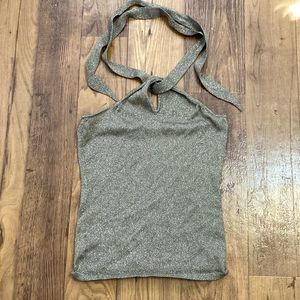 Ann Taylor y2k sparkly halter top, size small